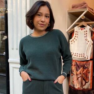 still here knit crew sweater